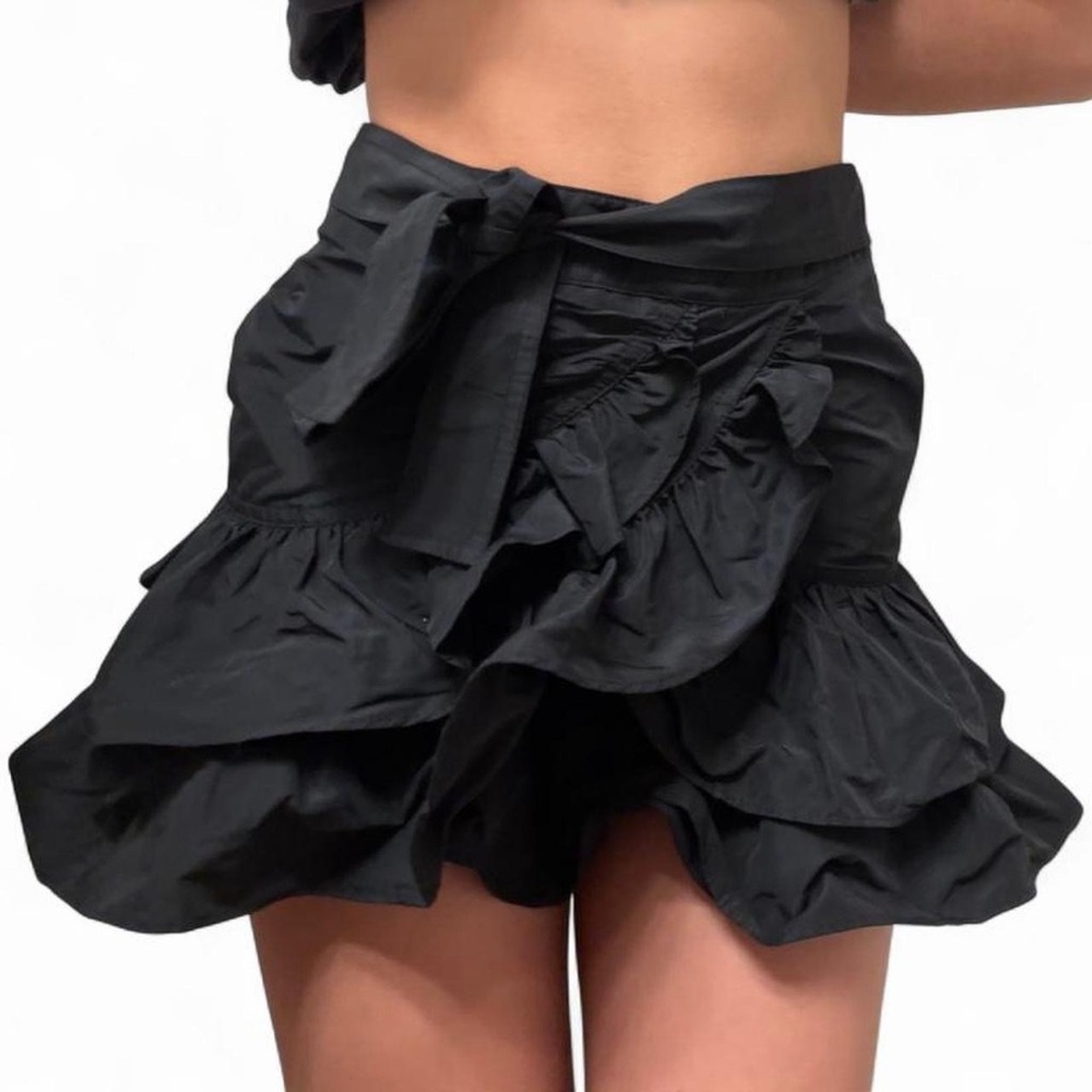 Chic Black Ruffled Kids Skirt